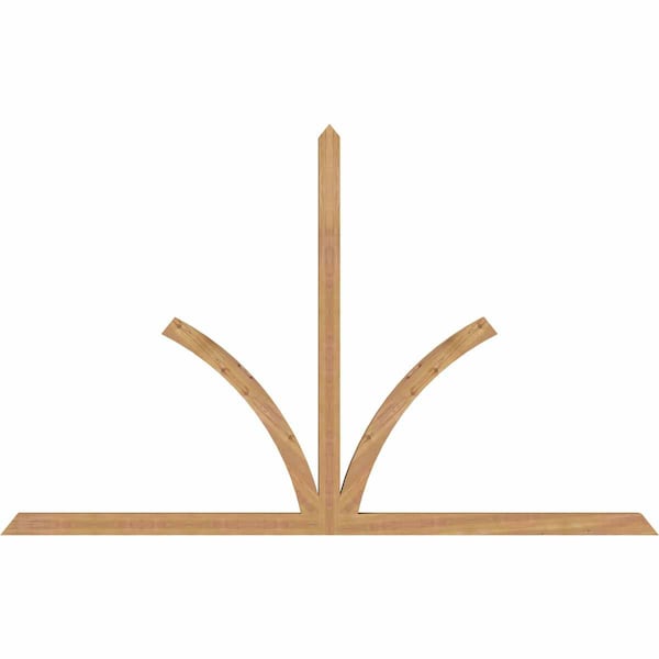 Ekena Millwork Richland Timber Gable Bracket, Western Red Cedar, 108"W x 68"H x 3 1/2"D x 3 1/2"F, 15/12 Pitch GBW108X68X0404RIC00SWR - main